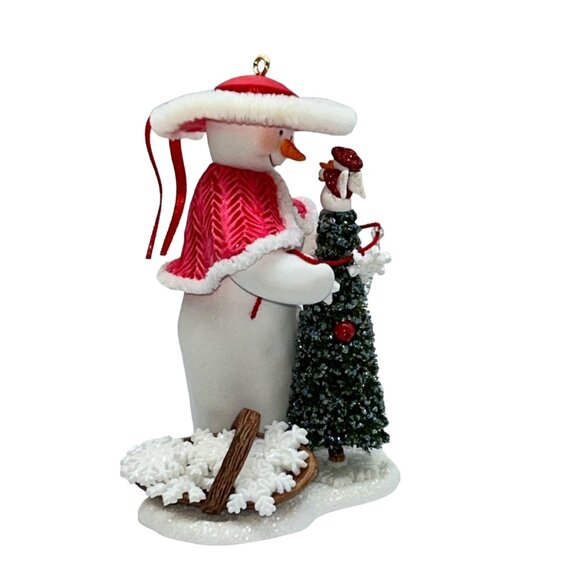Hallmark Keepsake Ornament 2007 Decorating Snow Lady Snowman KOC Christmas - Picture 3 of 7